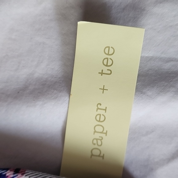 NWT, Plus-size Paper + Tee Button Down Shirt,  Blue/Pink Multi Plaid, Size 3X - Picture 15 of 15